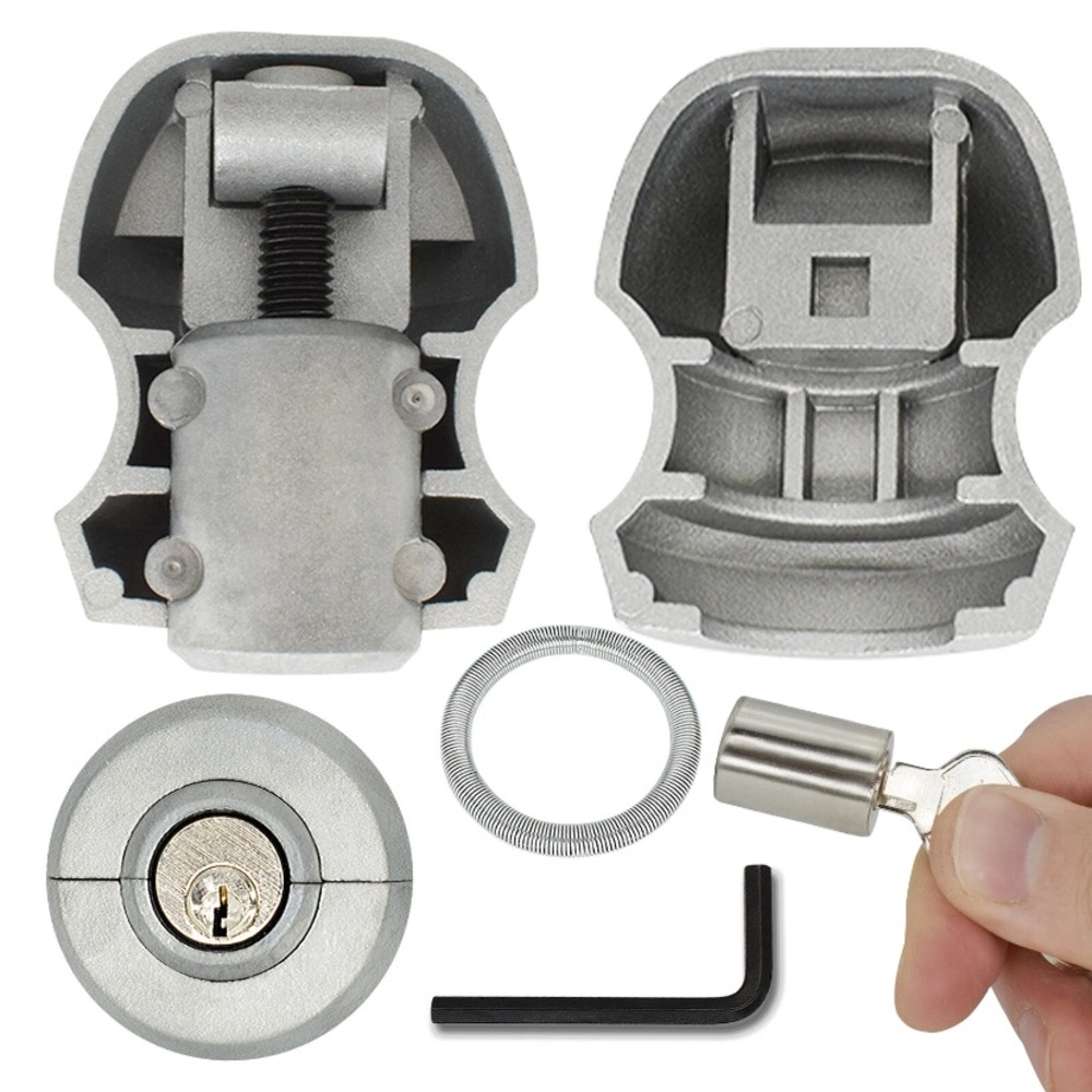 Gray Key Lock with Keychain - Picture 4 of 7